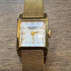 Gold Mesh Vintage Katharine Hamnett Women's Watch